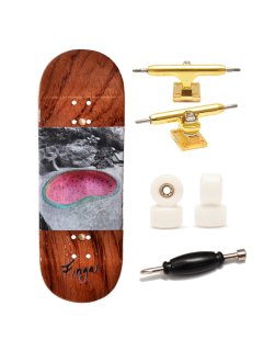 Finga dřevěný fingerboard profesionální - Design - Spot bubinga