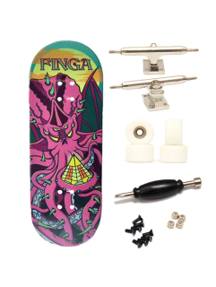 Finga dřevěný fingerboard profesionální - Design - Cthulhu 34mm