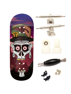 Finga dřevěný fingerboard profesionální - Design - Lebka 34mm