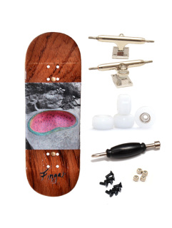 Finga dřevěný fingerboard - Design - Spot bubinga